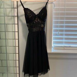 Homecoming black elegant cute lacey dress! 🖤